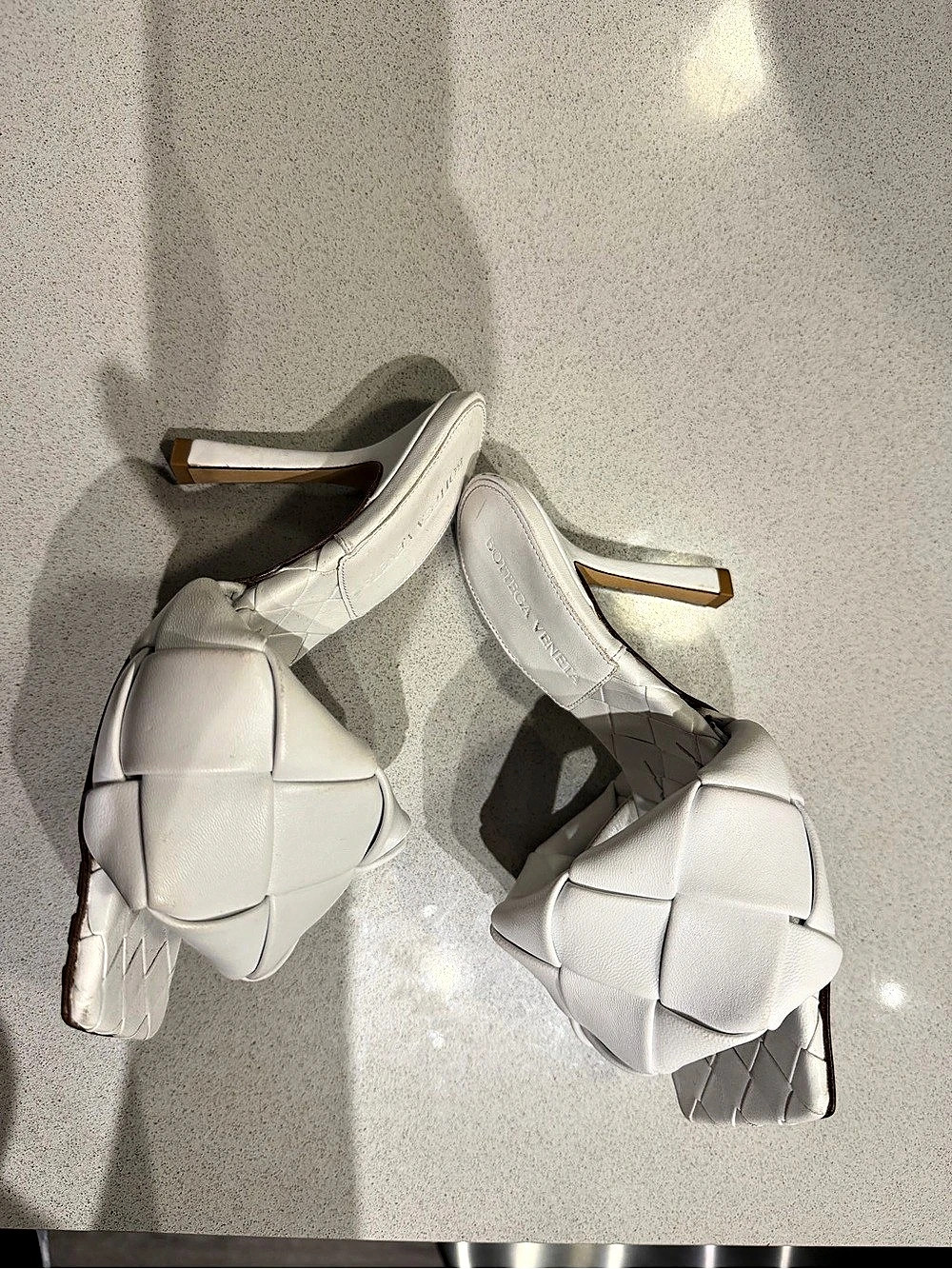 BOTTEGA VENETA The Lido Mule Woven Slingback Mules White - Picture 3 of 5